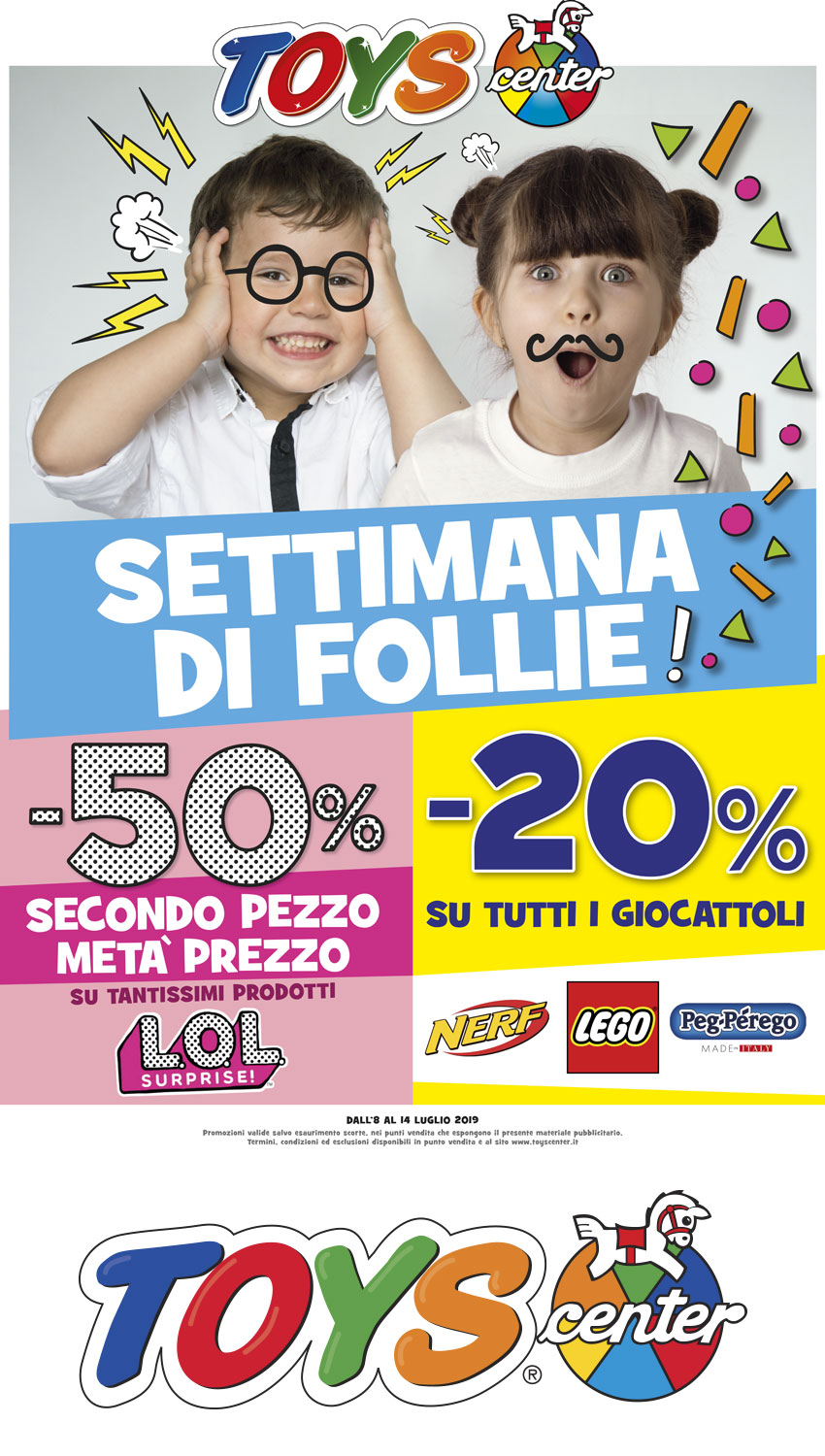 toys center sconto 50